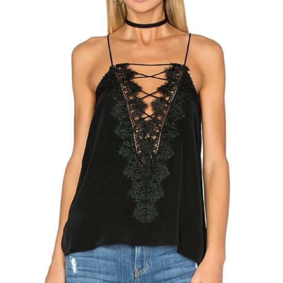 CAMI NYC the Charlie Silk Top in Black size M NWT - Picture 1 of 10